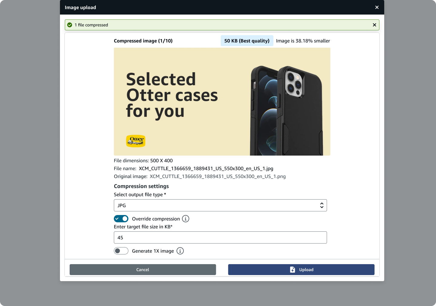 Improving image upload workflow for Marketers